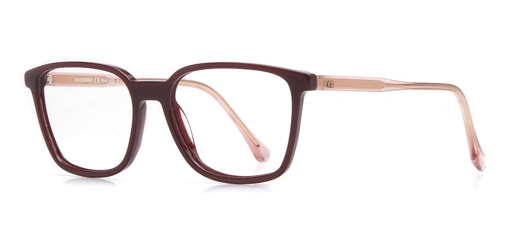 GOLDBERRY Eyeglasses Teenage Woman Rectangular Full-Rimmed Acetate Unfiltered GB 4003-C.03